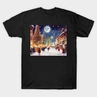 Christmas in old town London - Scene 9 T-Shirt